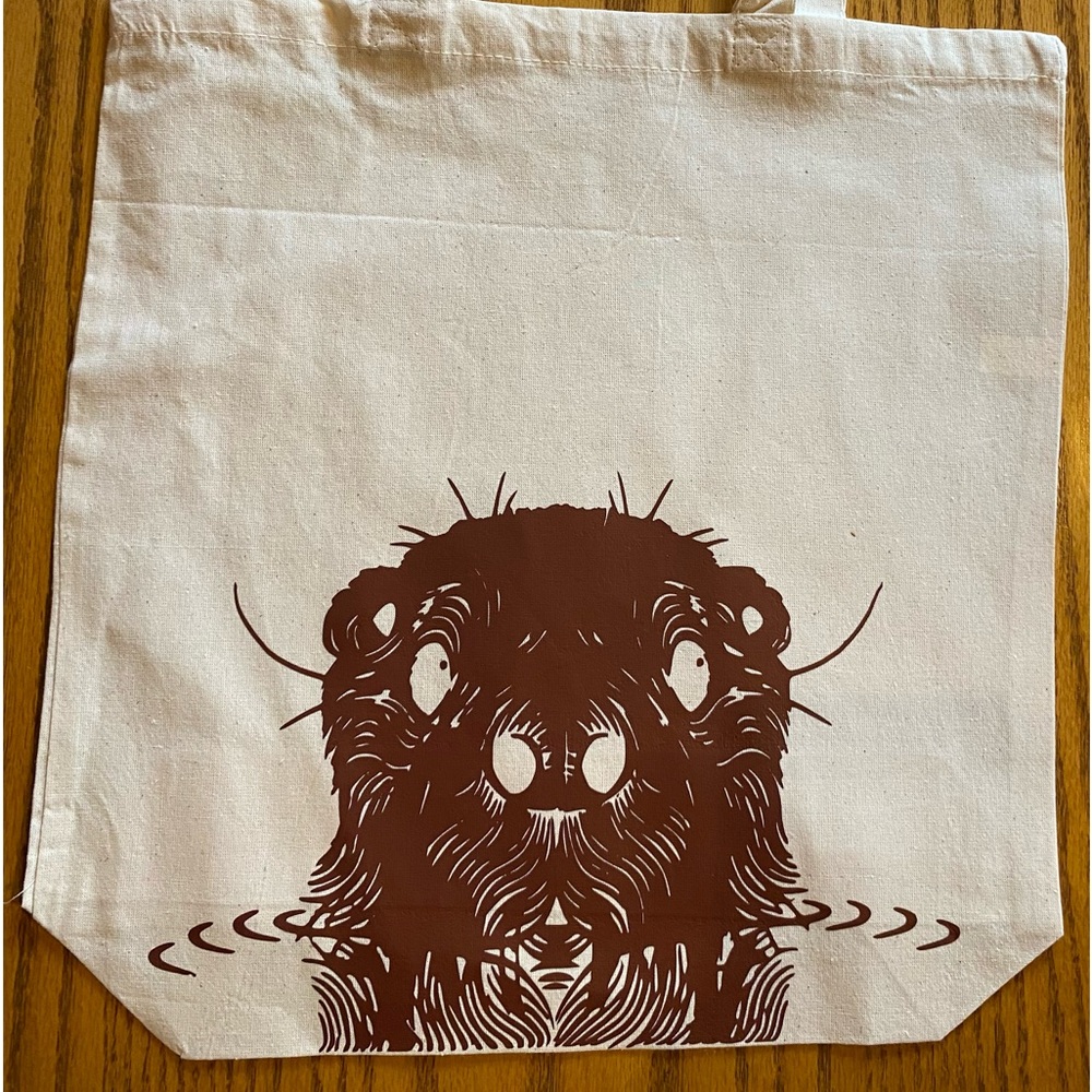 Cotton Otter tote bag 15x15”